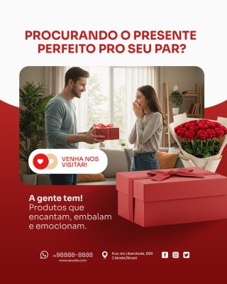Anuncio dia Dos Namorados Social Media PSD Editável