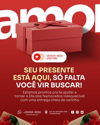 Anuncio dia Dos Namorados Social Media PSD Editável