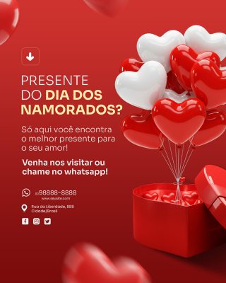 Anuncio dia Dos Namorados Social Media PSD Editável