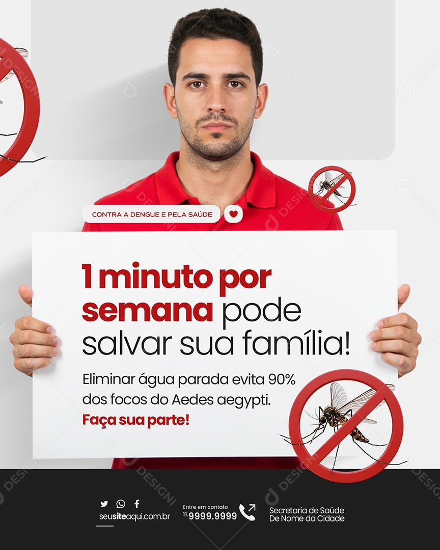 Campanha Contra a Dengue Social Media PSD Editável