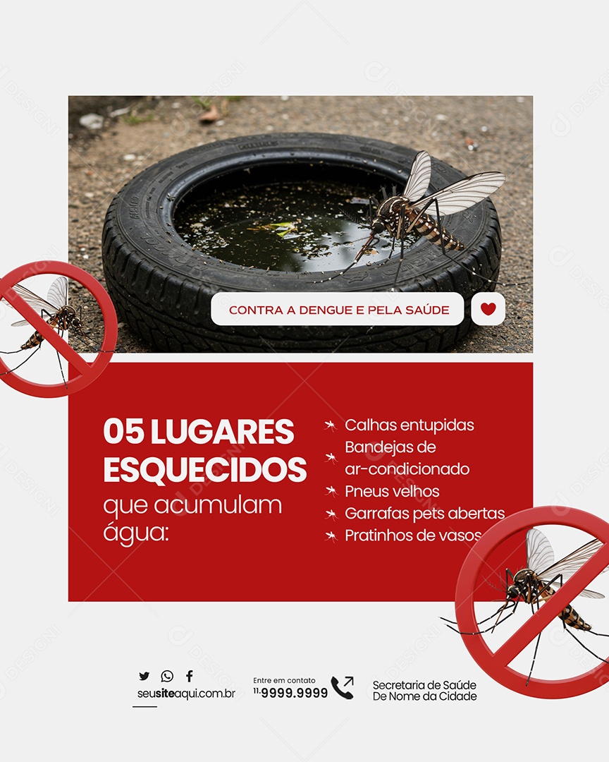 Campanha Contra a Dengue Social Media PSD Editável