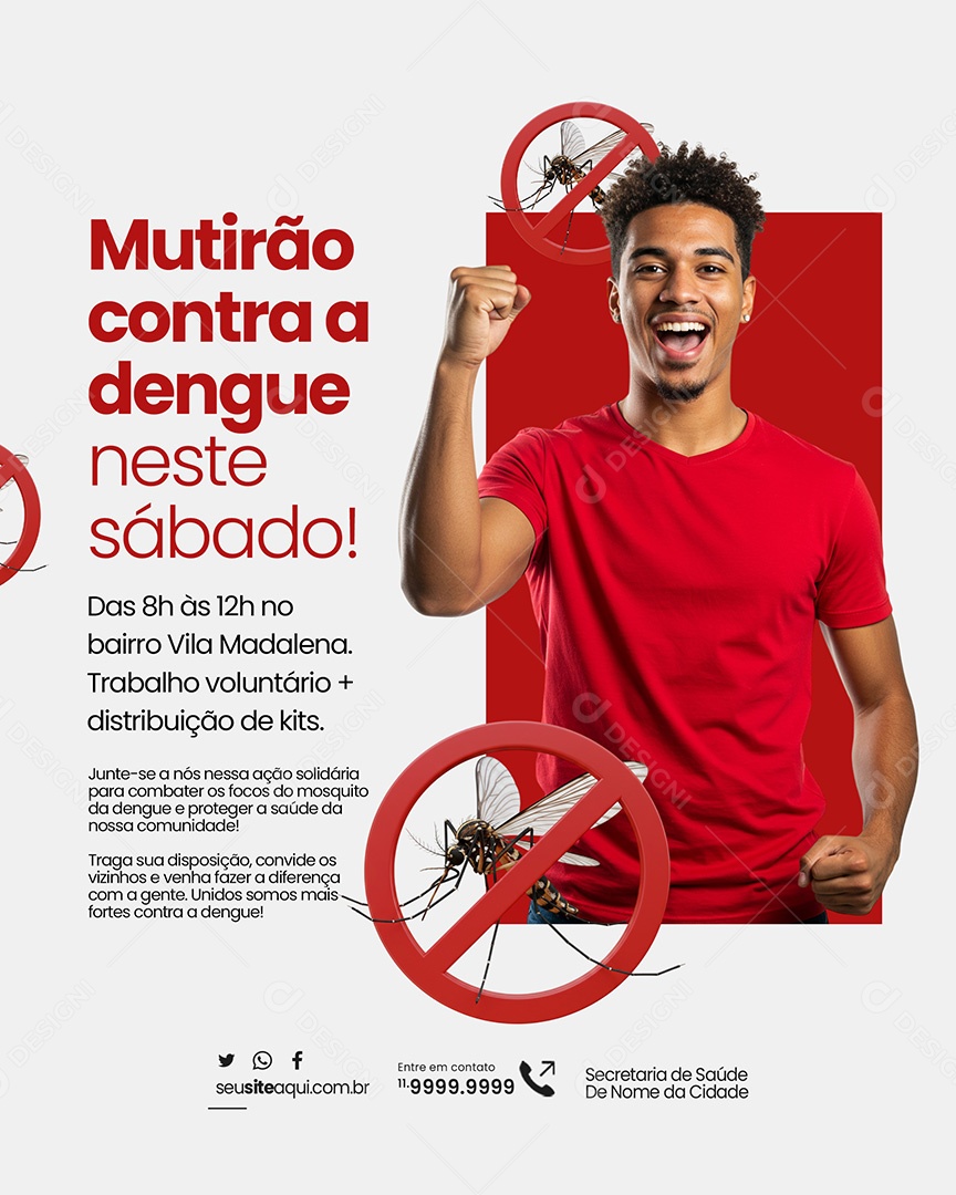 Campanha Contra a Dengue Social Media PSD Editável