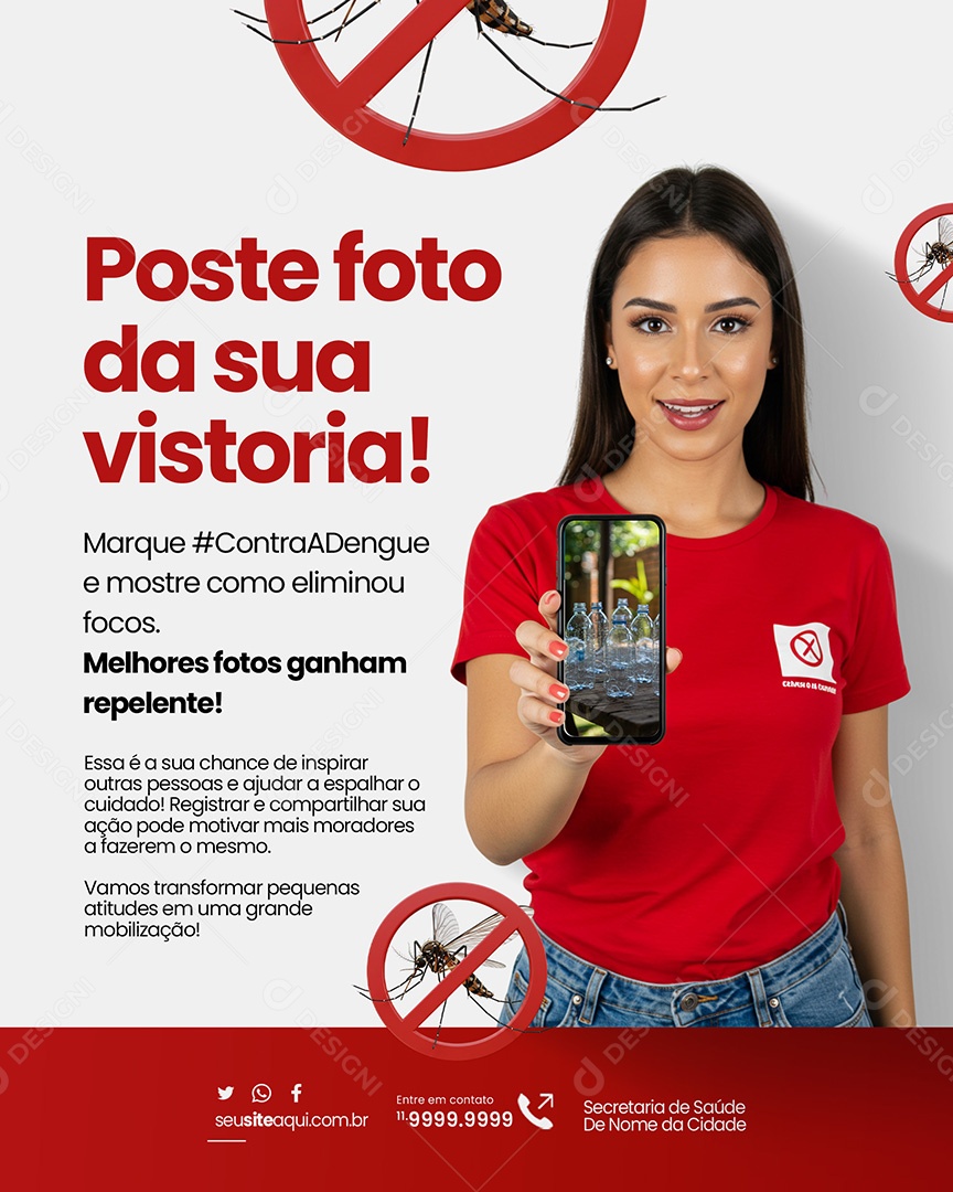 Campanha Contra a Dengue Social Media PSD Editável
