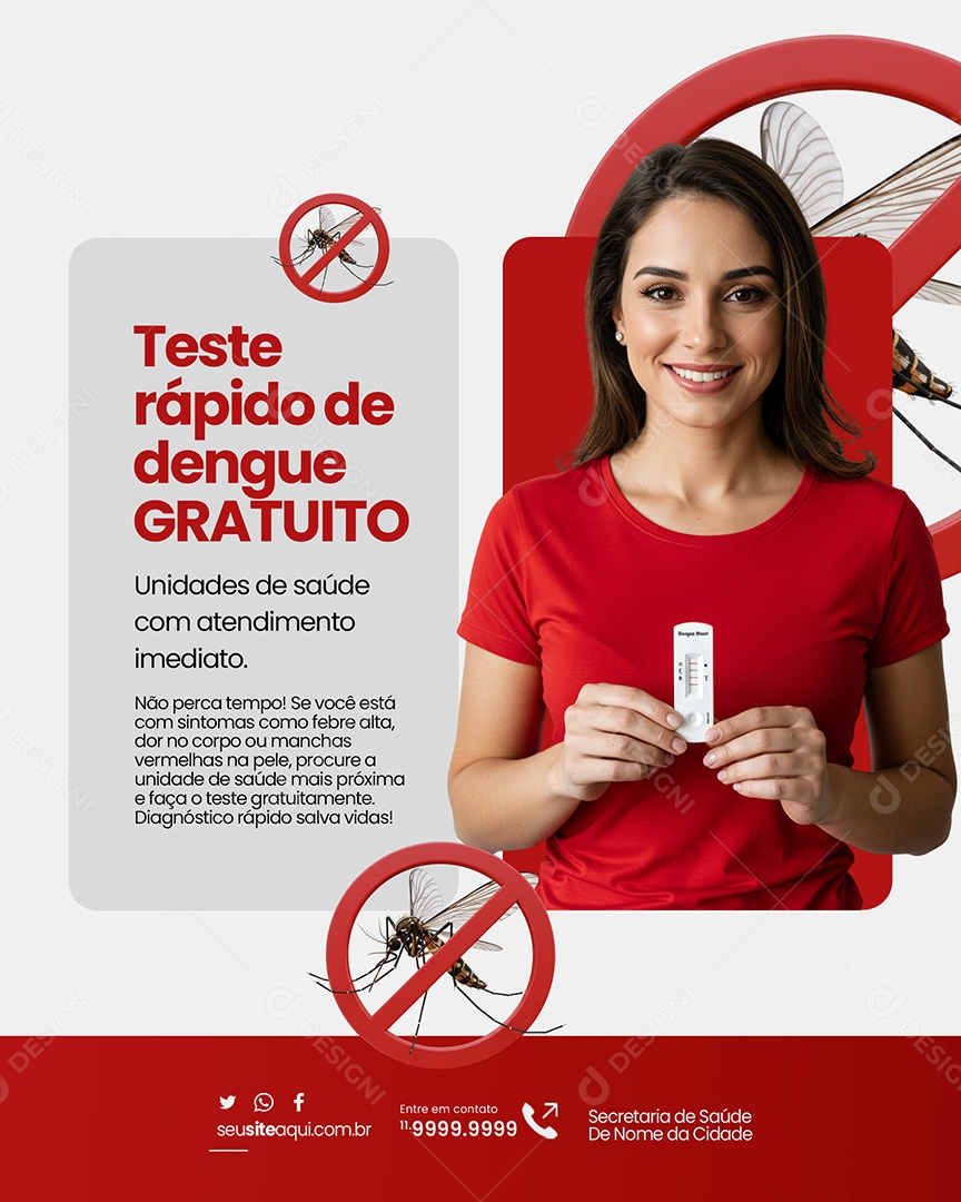 Campanha Contra a Dengue Social Media PSD Editável