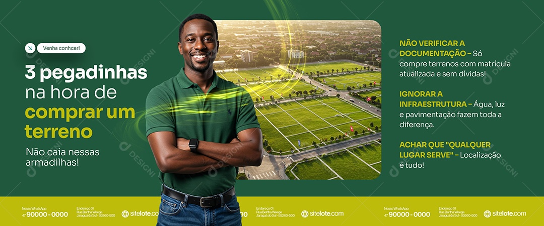 Carrossel Loteamento Social Media PSD Editável