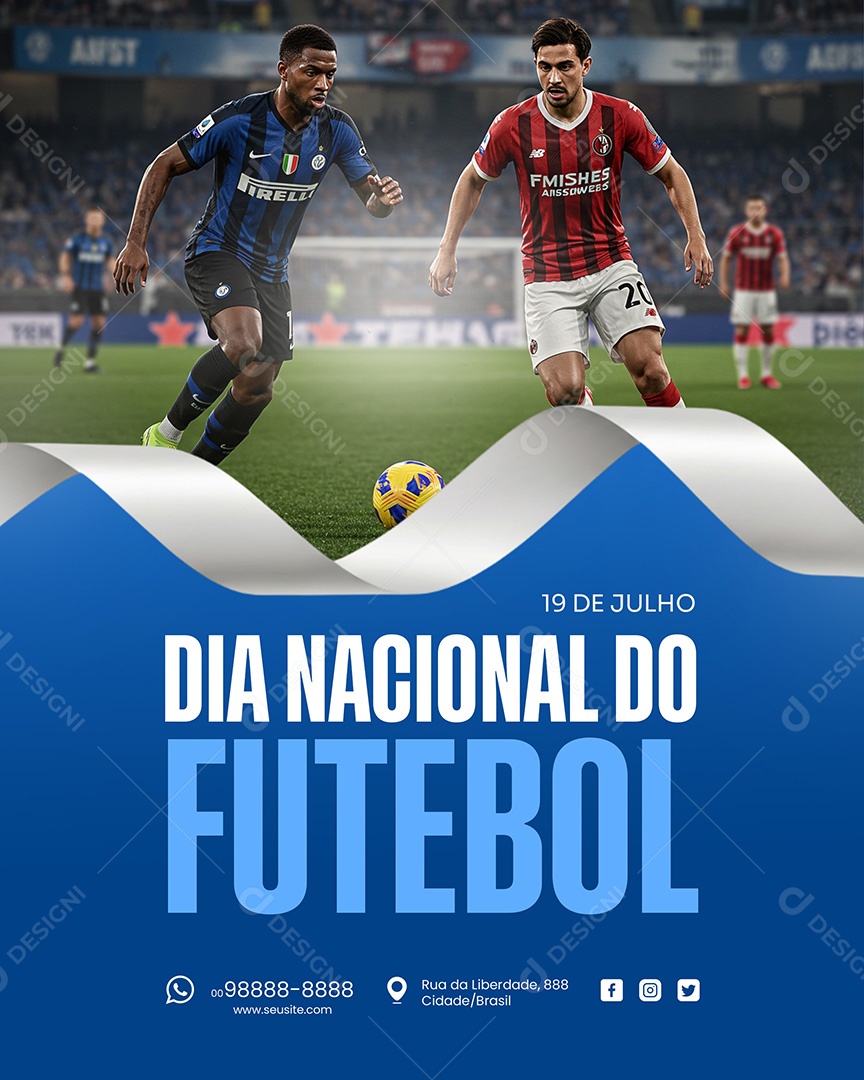 Dia Nacional do Futebol 19 de Julho Social Media PSD Editável