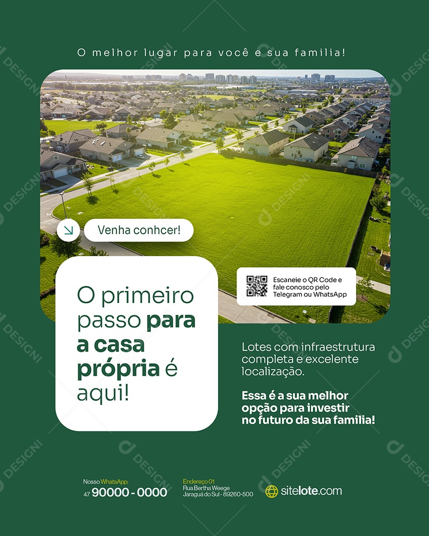 Loteamento Social Media PSD Editável