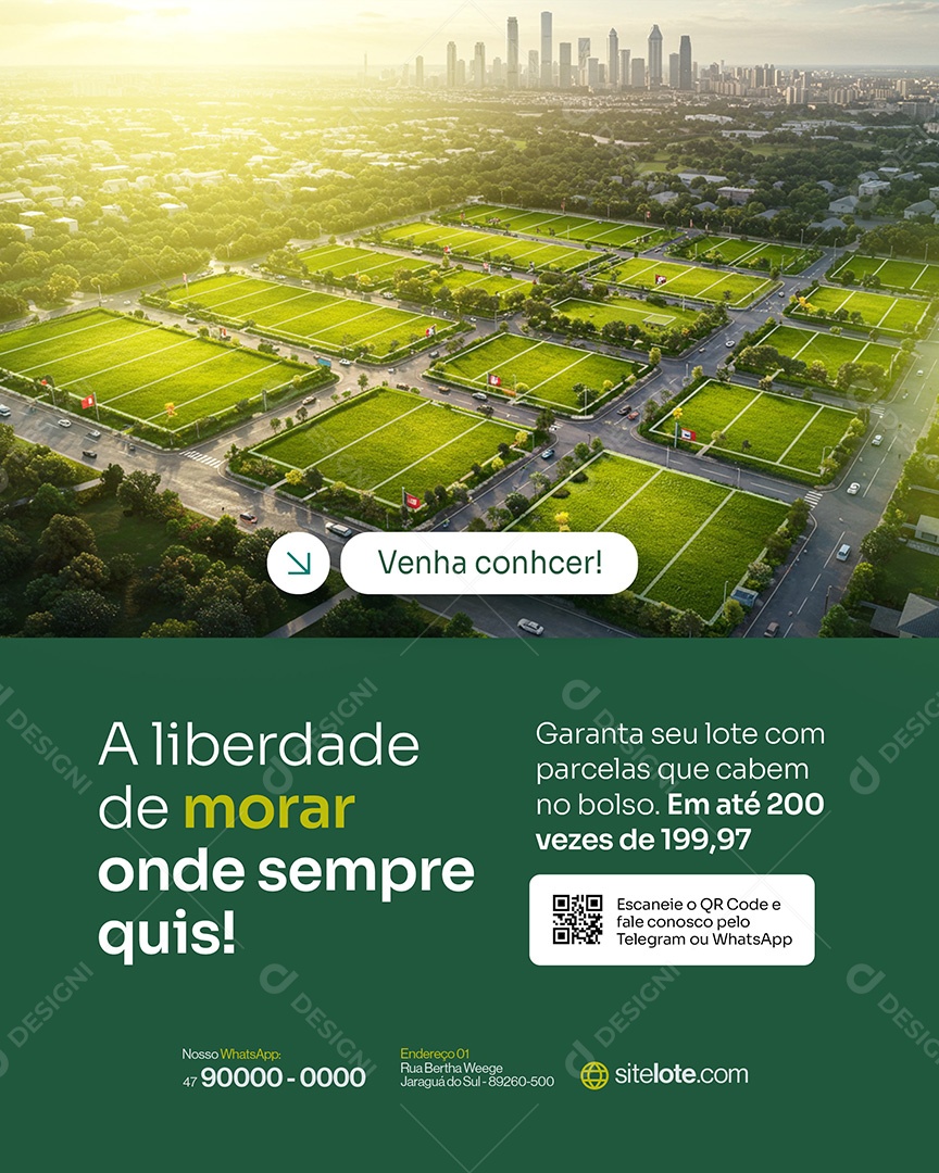 Loteamento Social Media PSD Editável