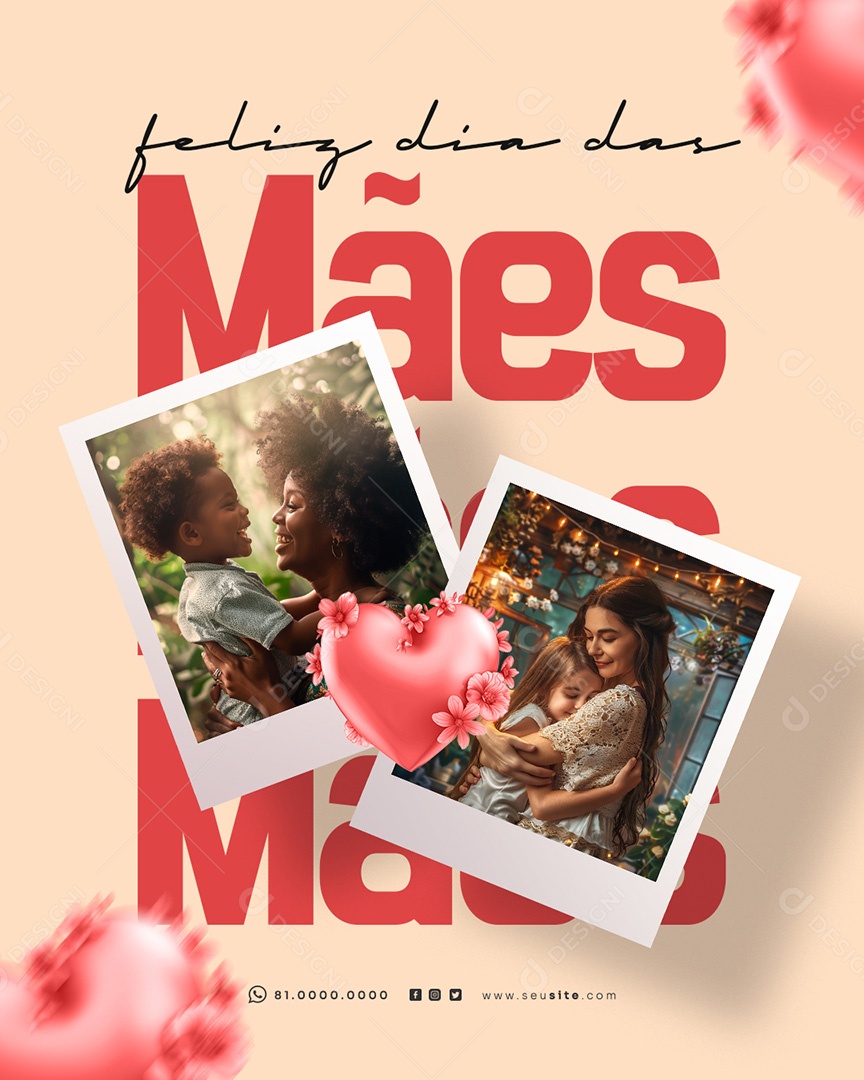 Feliz Dia das Mães 11 de Maio Social Media PSD Editável