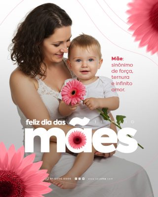 Feliz Dia das Mães 11 de Maio Social Media PSD Editável