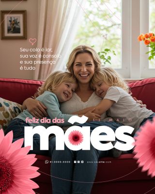 Feliz Dia das Mães 11 de Maio Social Media PSD Editável