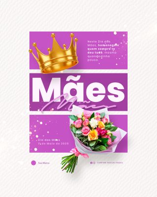 Dia das Mães 11 de Maio Social Media PSD Editável