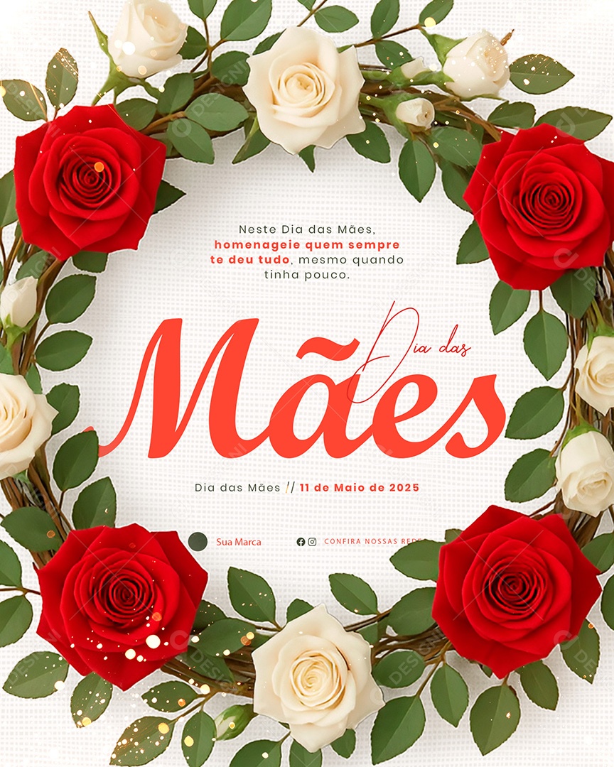 Dia das Mães 11 de Maio Social Media PSD Editável