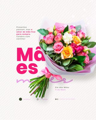 Dia das Mães 11 de Maio Social Media PSD Editável