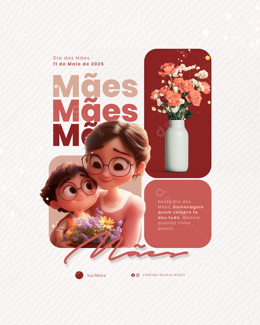 Dia Das Mães 11 de Maio Social Media PSD Editável
