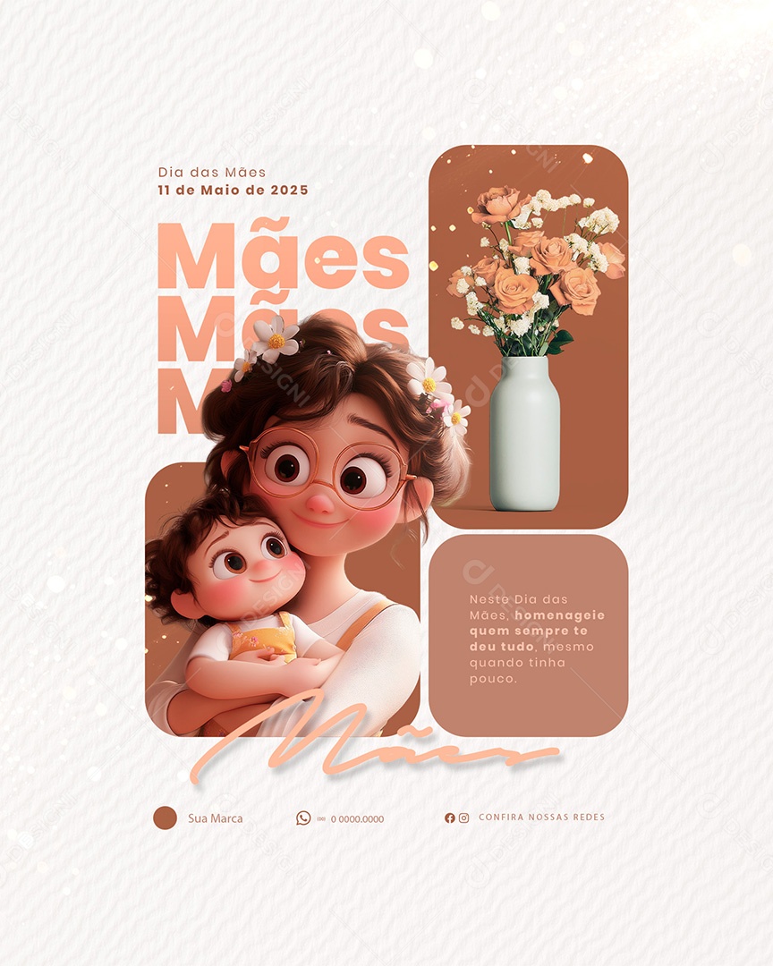 Dia Das Mães 11 de Maio Social Media PSD Editável