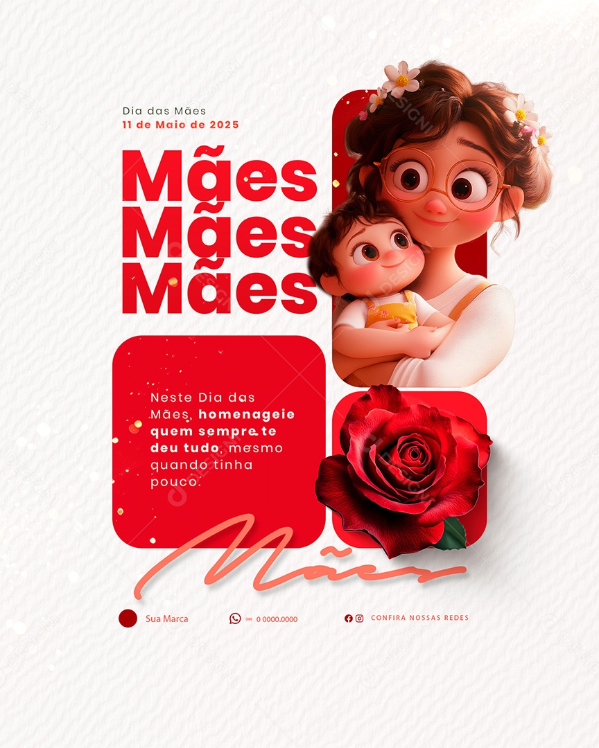 Dia Das Mães 11 de Maio Social Media PSD Editável