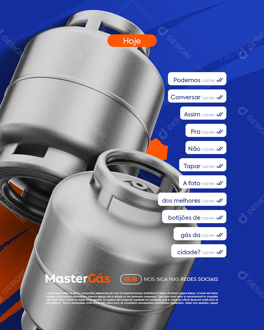 Distribuidor de Gás Hoje Social Media PSD Editável