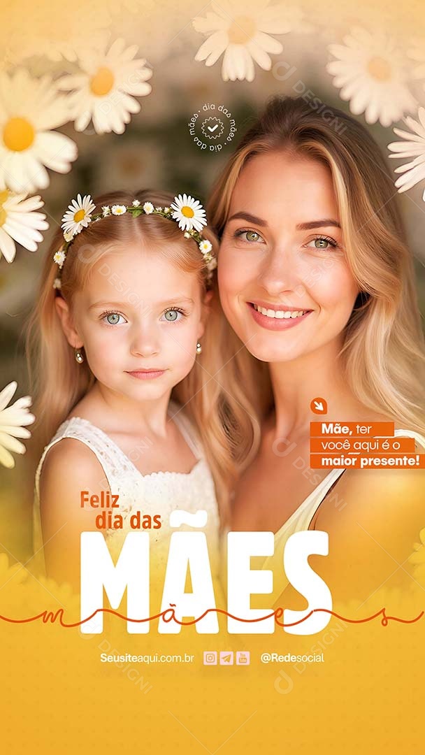 Story Feliz Dia das Mães 11 de Maio Social Media PSD Editável