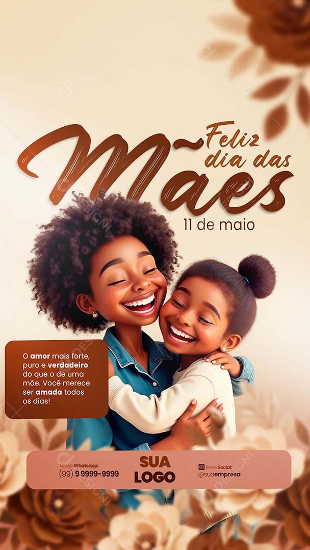 Story Feliz Dia das Mães 11 de Maio Social Media PSD Editável