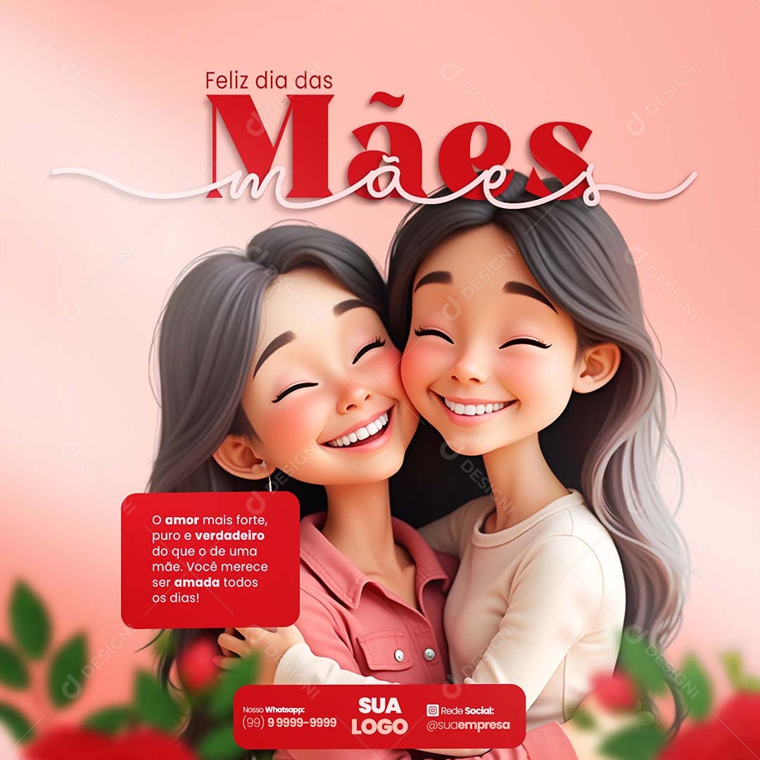 Feliz Dia das Mães 11 de Maio Social Media PSD Editável