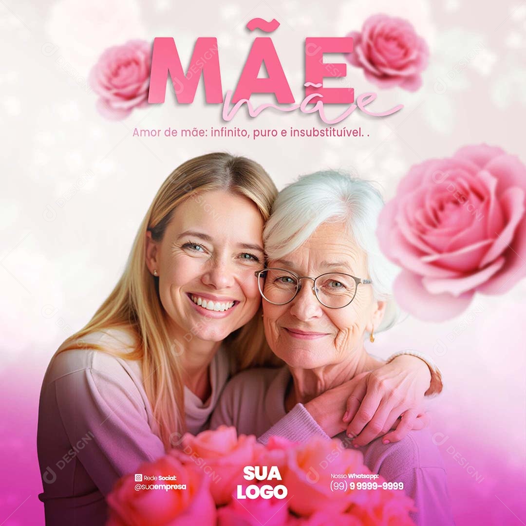 Feliz Dia das Mães 11 de Maio Social Media PSD Editável