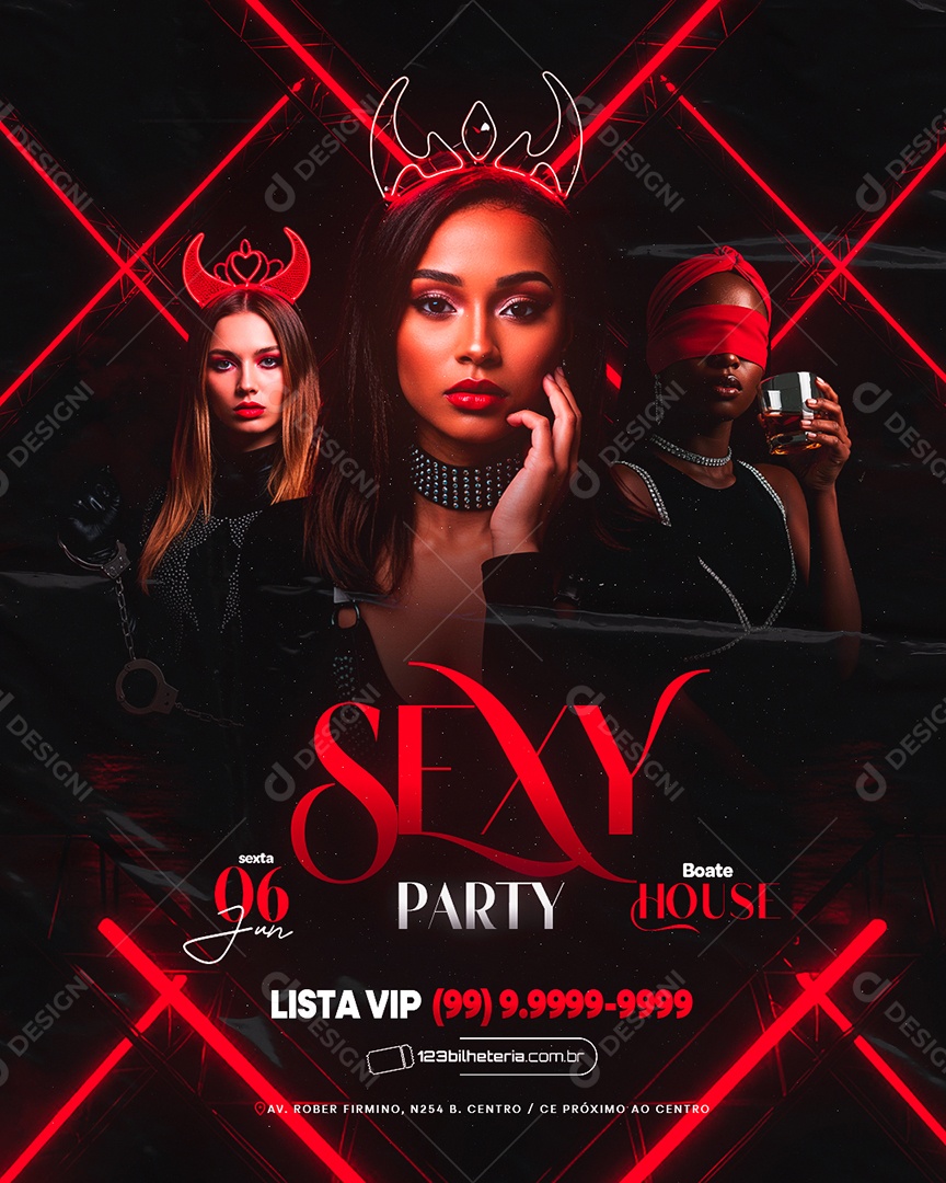 Flyer Sexy Party Social Media PSD Editável