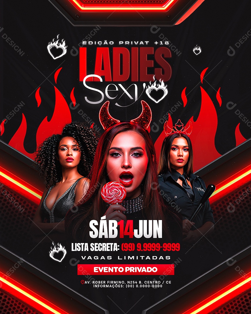 Flyer Ladies Sexy Social Media PSD Editável