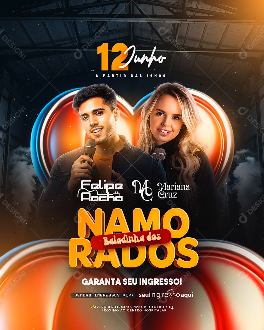 Flyer Boladinha dos Namorados Social Media PSD Editável