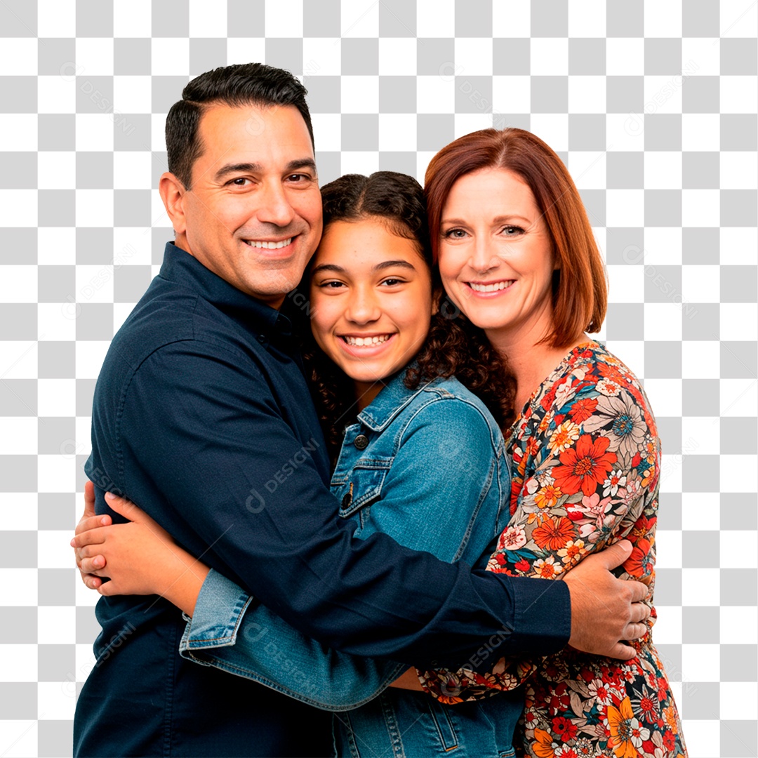 Casal com Filha PNG Transparente