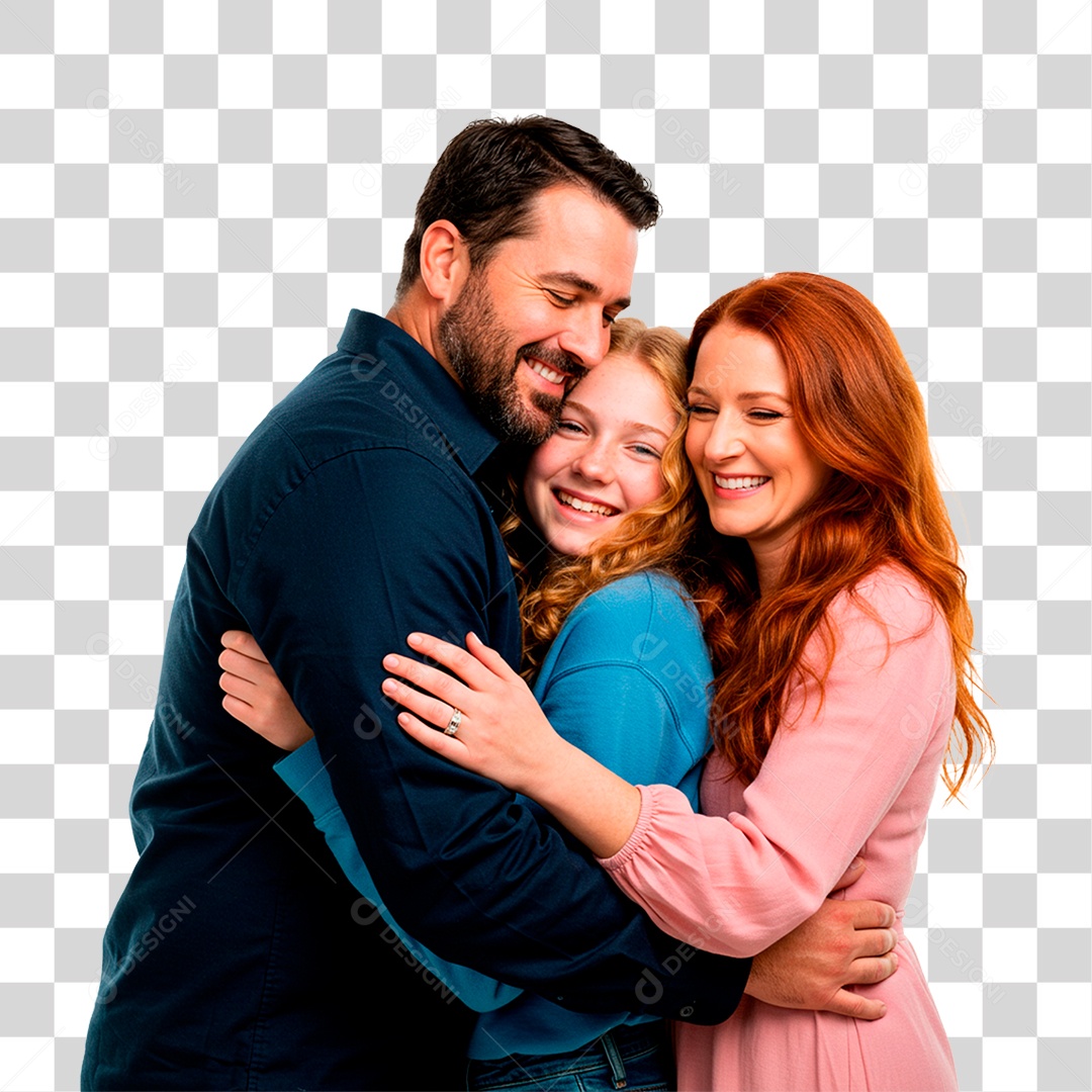 Casal com Filha PNG Transparente
