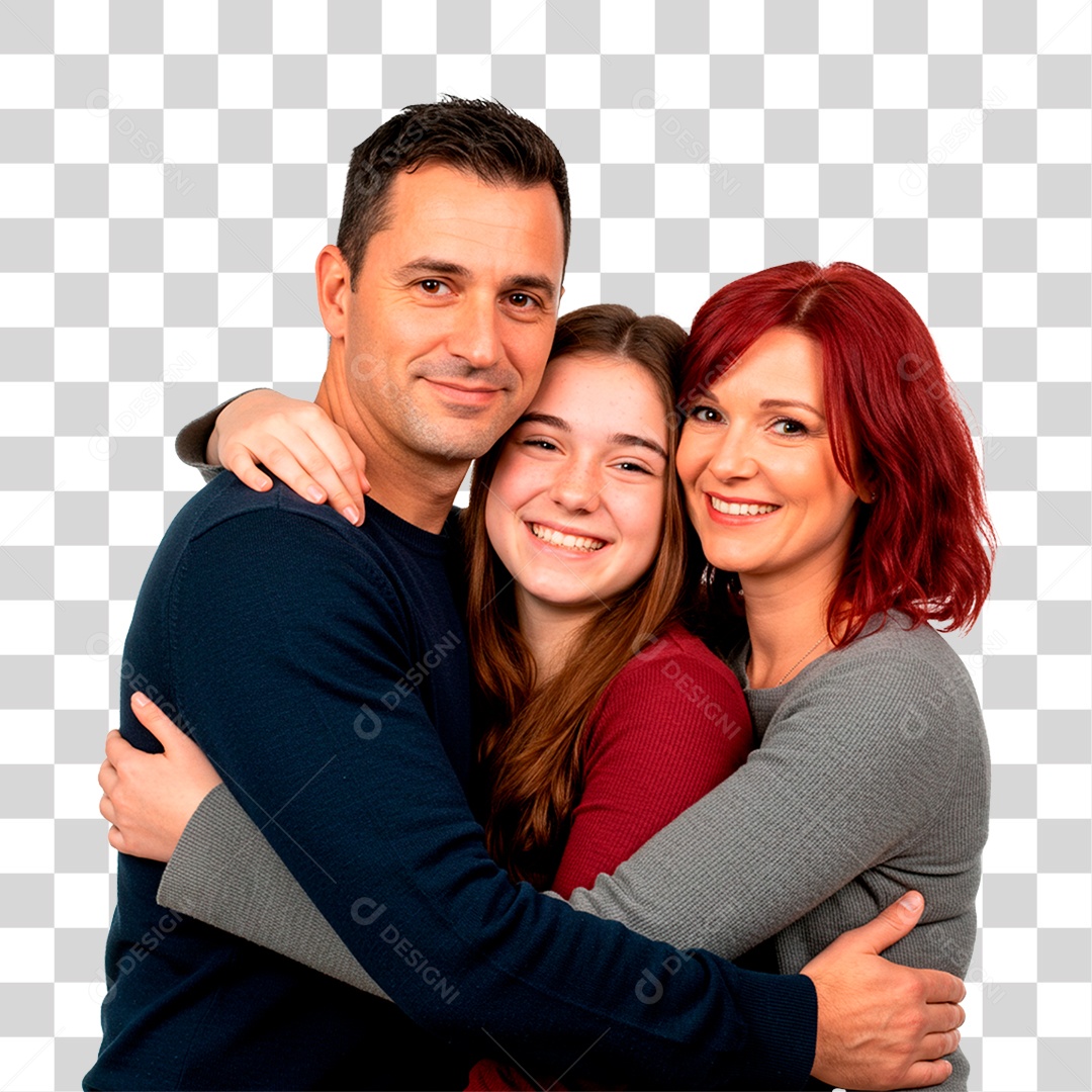 Casal com Filha PNG Transparente