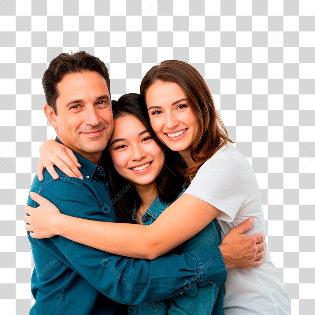 Casal com Filha PNG Transparente