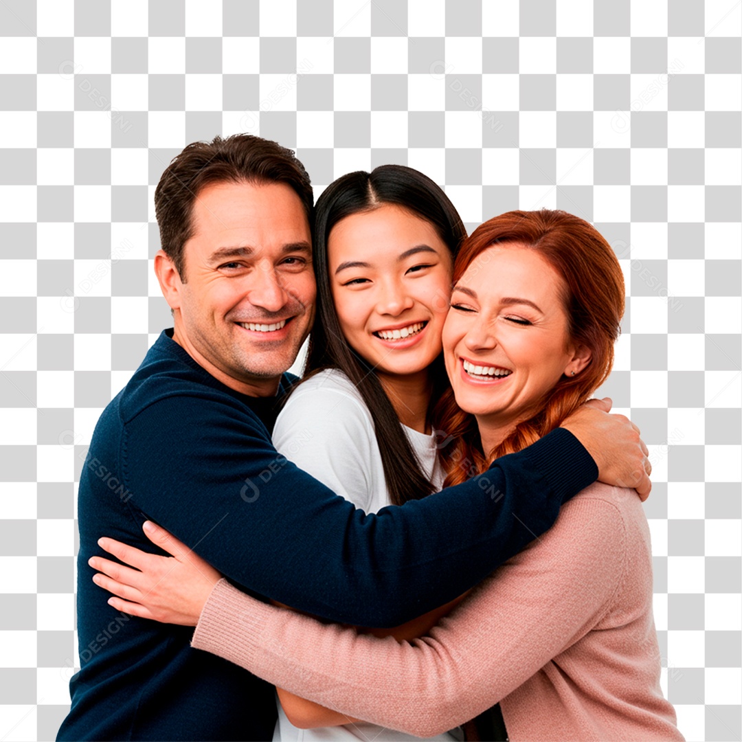 Casal com Filha PNG Transparente