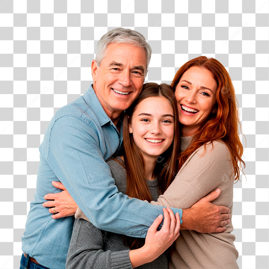 Casal com Filha PNG Transparente