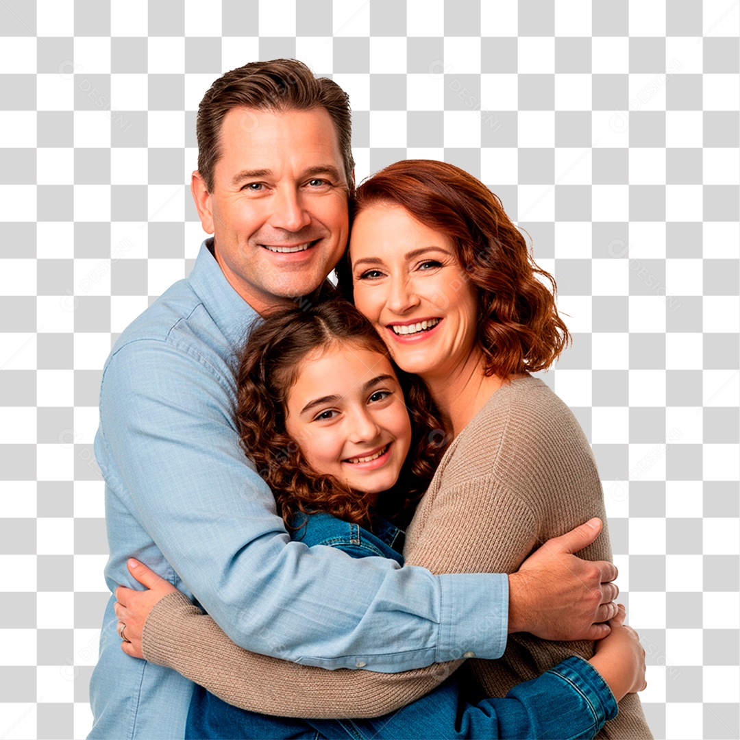 Casal com Filha PNG Transparente