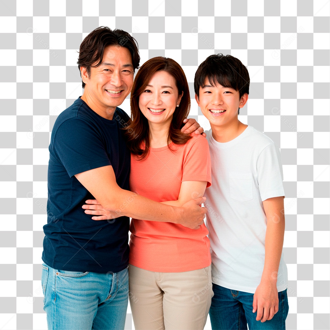 Casal com Filha PNG Transparente