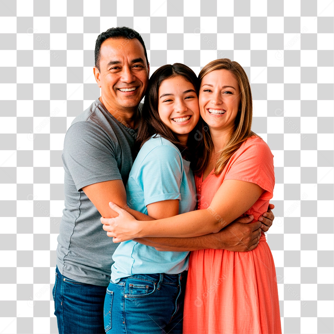 Casal com Filha PNG Transparente