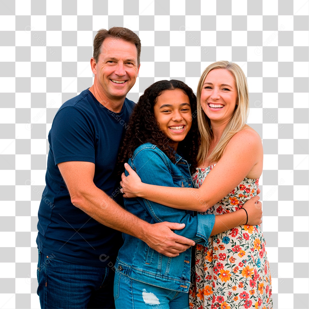 Casal com Filha PNG Transparente