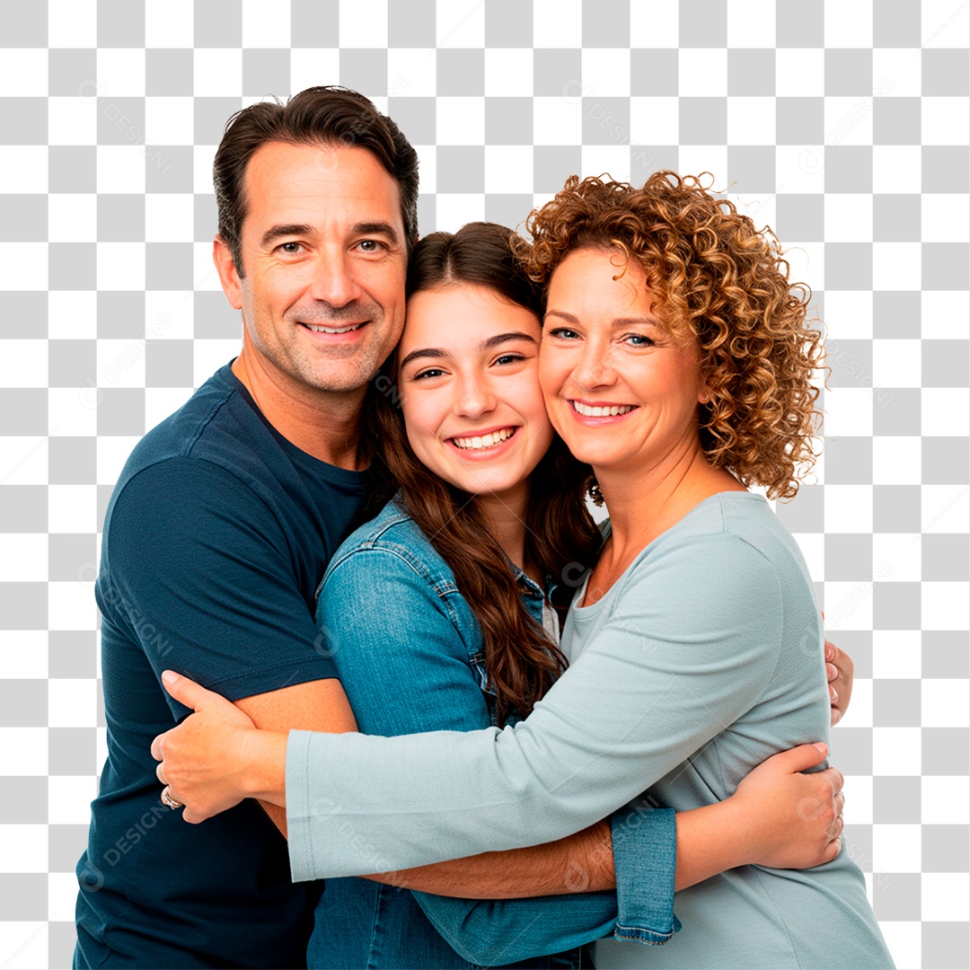 Casal com Filha PNG Transparente