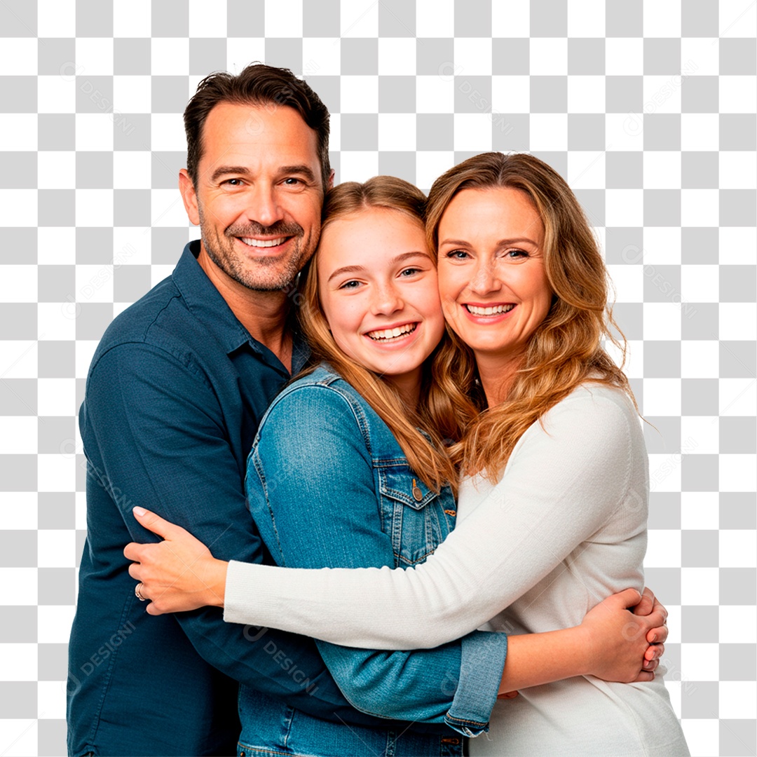 Casal com Filha PNG Transparente