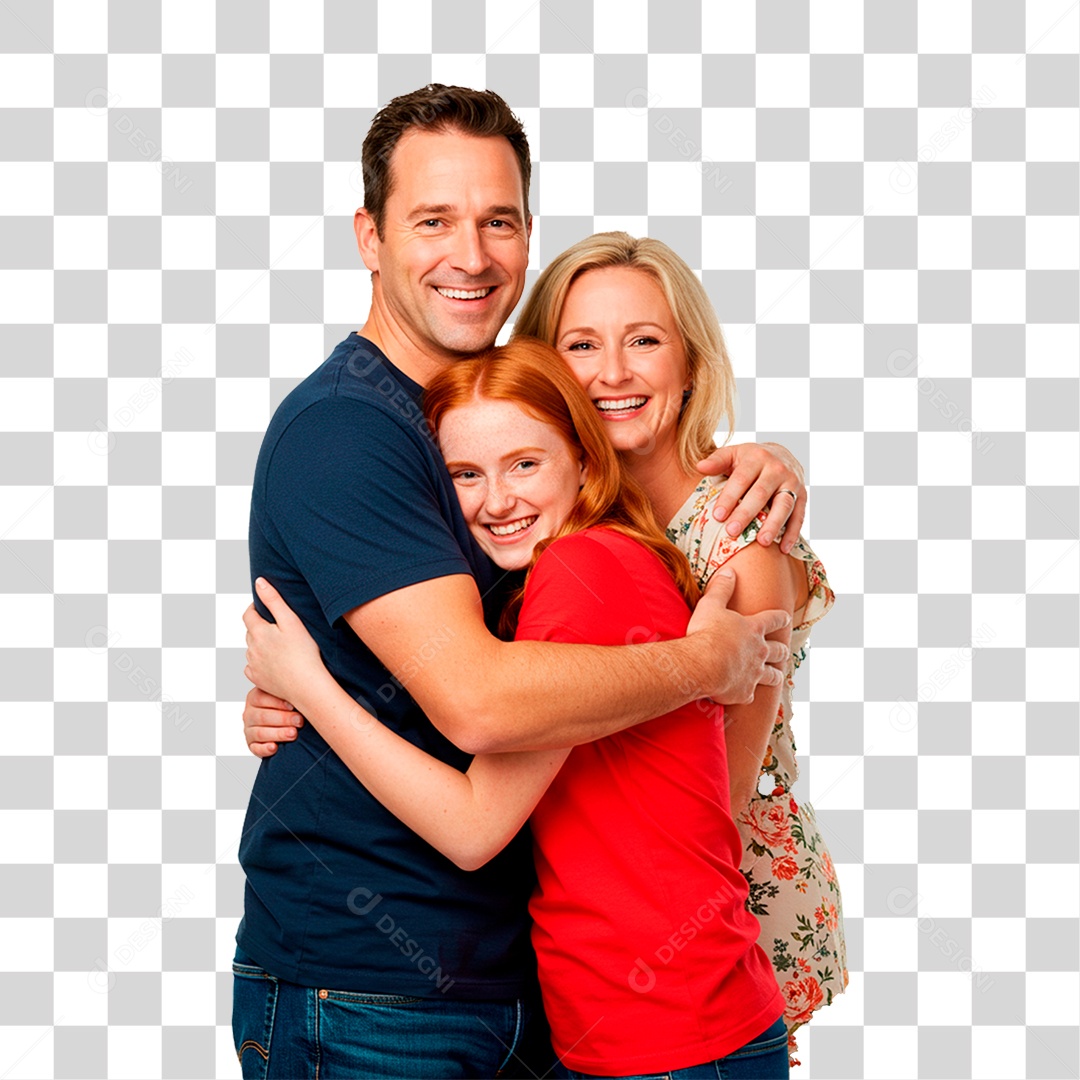 Casal com Filha PNG Transparente