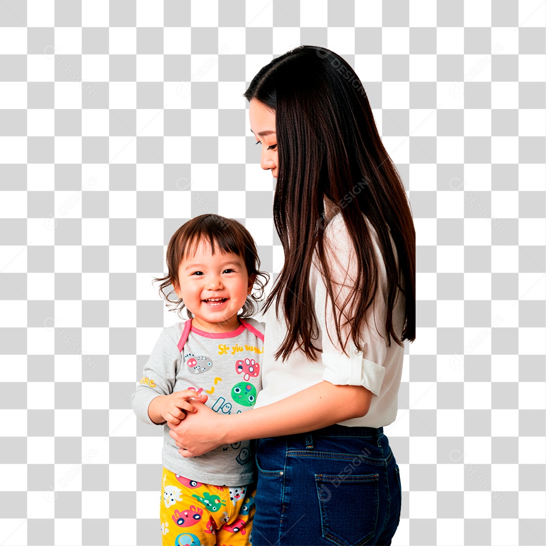 Mulher com Bebê PNG Transparente