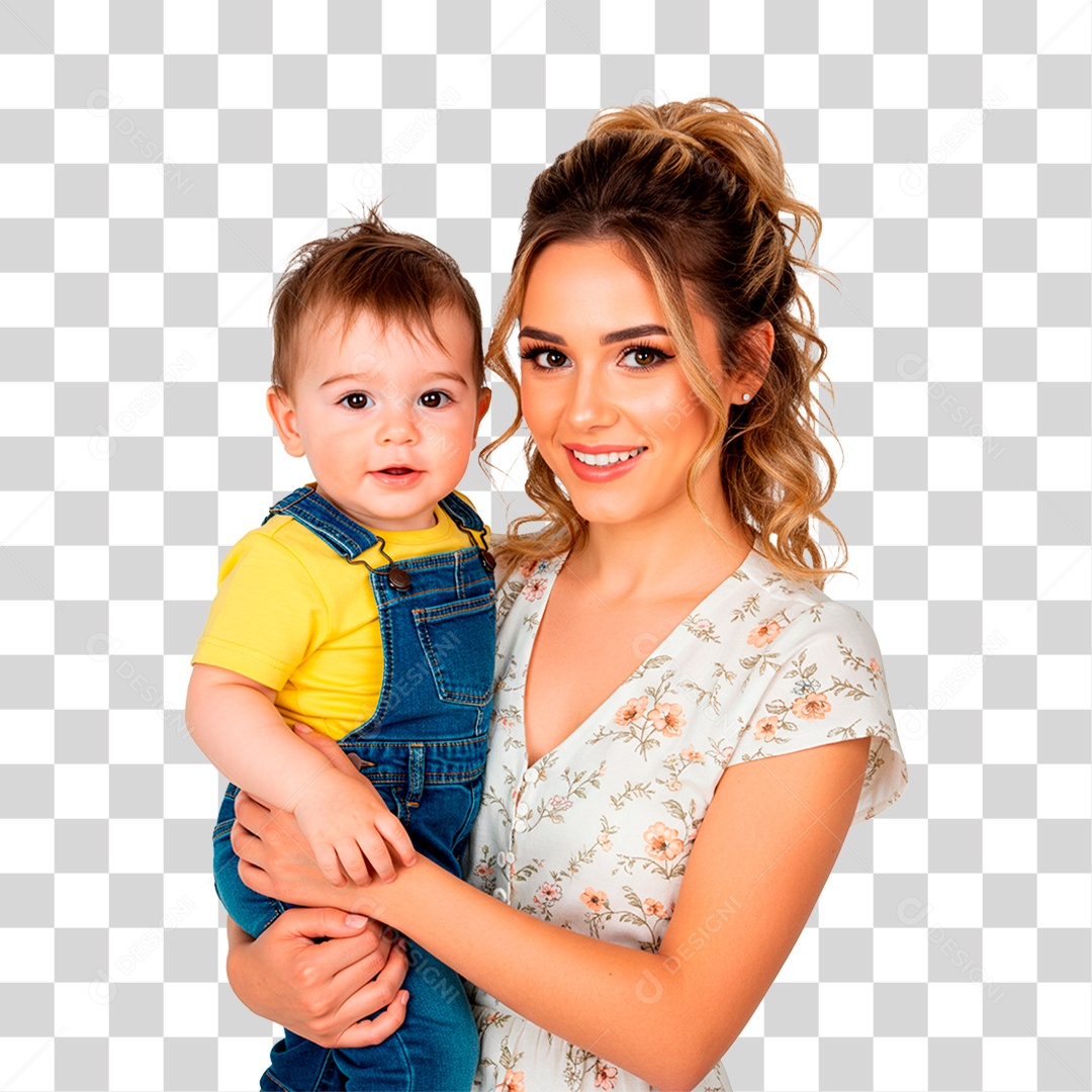 Mulher com Bebê PNG Transparente