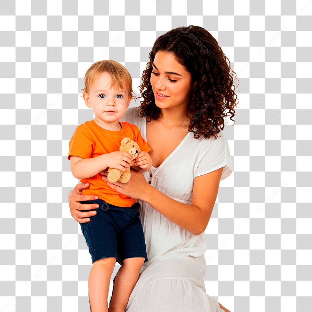 Mulher com Bebê PNG Transparente