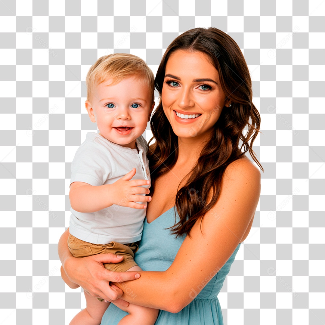 Mulher com Bebê PNG Transparente