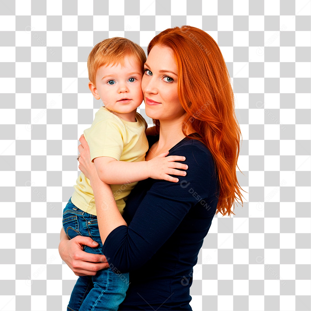 Mulher com Bebê PNG Transparente