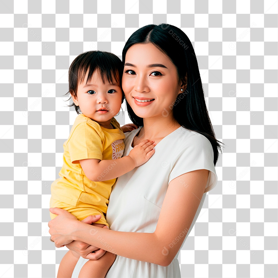 Mulher com Bebê PNG Transparente