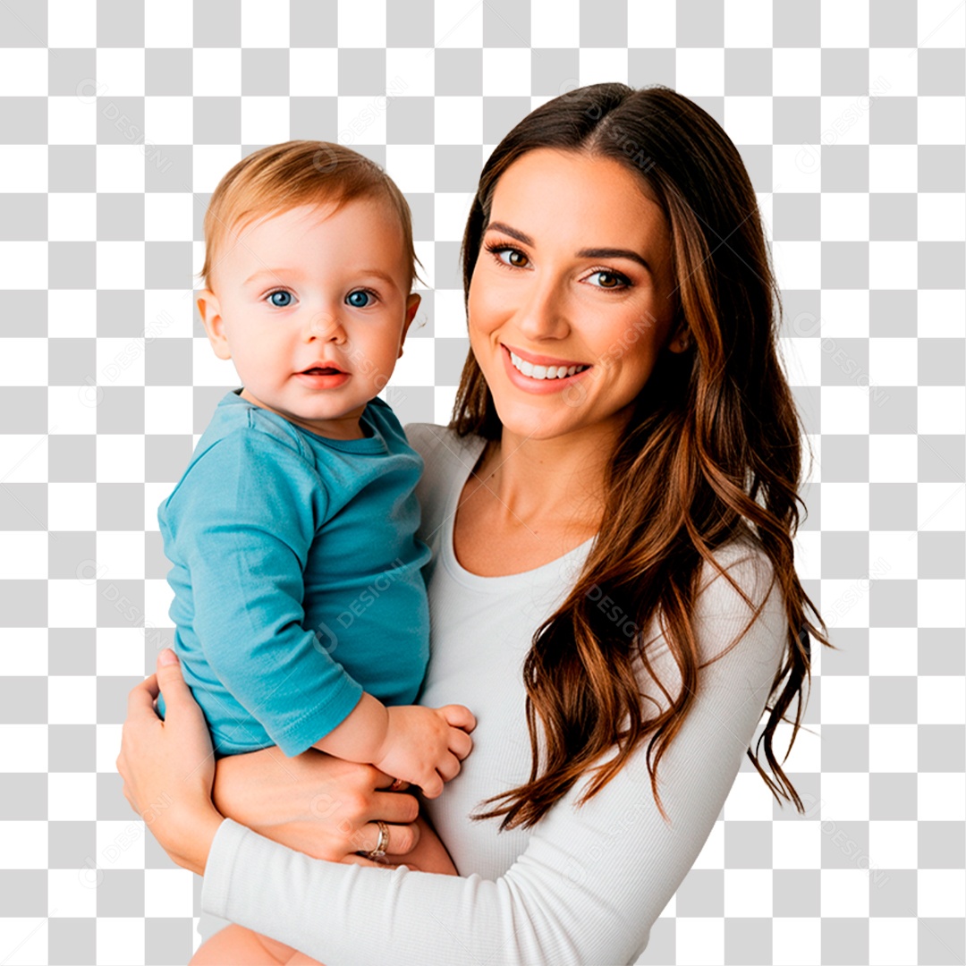 Mulher com Bebê PNG Transparente
