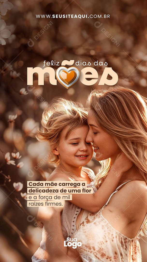 Story Feliz Dia das Mães Social Media PSD Editável
